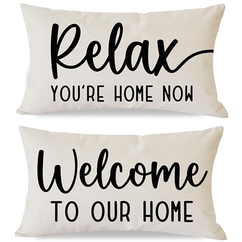 PANDICORN Decorative Throw Pillow Covers 12x20 Inch Set of 2