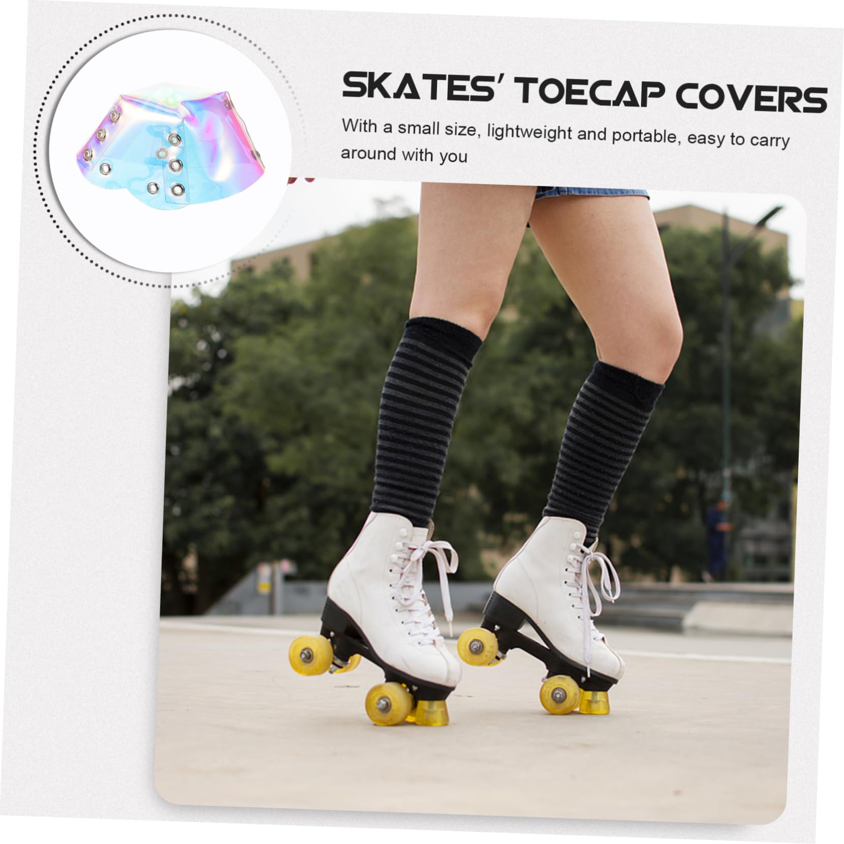 Toyvian Étui en Cuir à Patinage sur Glace Skate Covers Patins de Skate Gardiens de Patin Accessoires Protecteur Adulte Couvre-Orteils pour Patins gardes de Patins PVC
