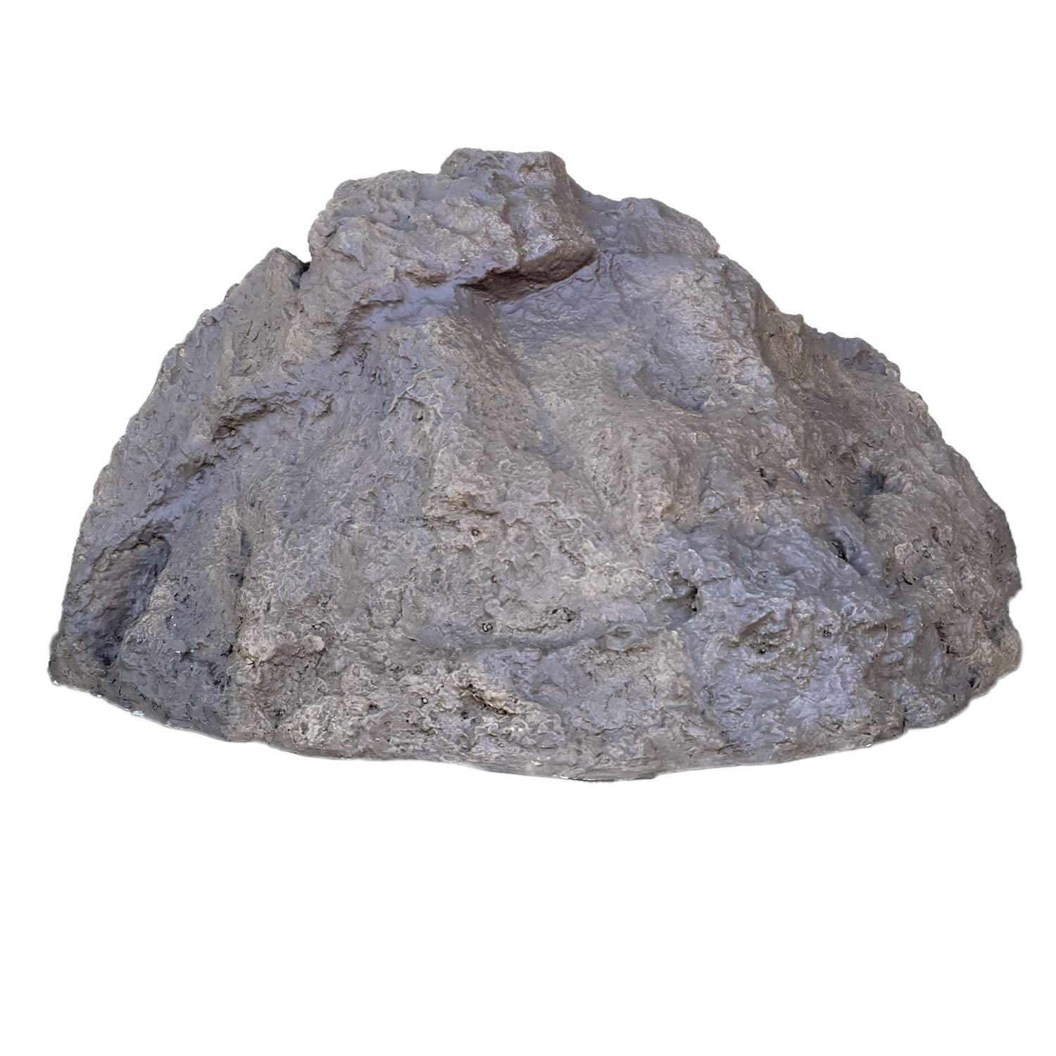 Backyard X-Scapes Fiberglass Painted Mock Faux Well Pump Cover Artificial Rock for Landscaping, Large, Natural Grey