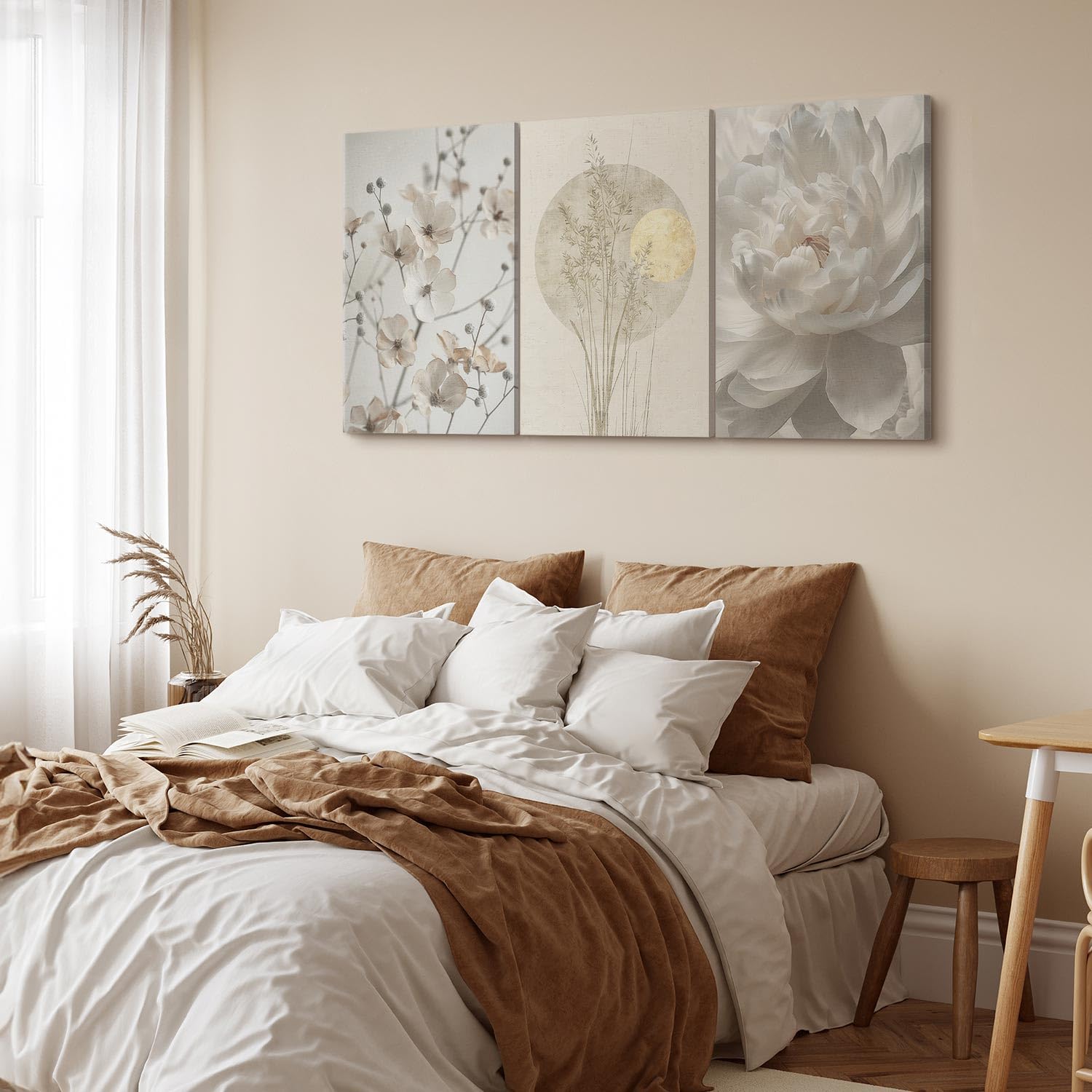murando - Ensemble de 3 Tableaux d'Art Décoratif Nature Nostalgique 180x90
