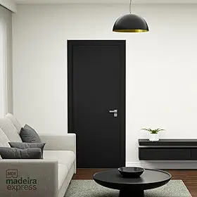 Porta Lisa Colmeia - Preto - 35x620x2100 mm