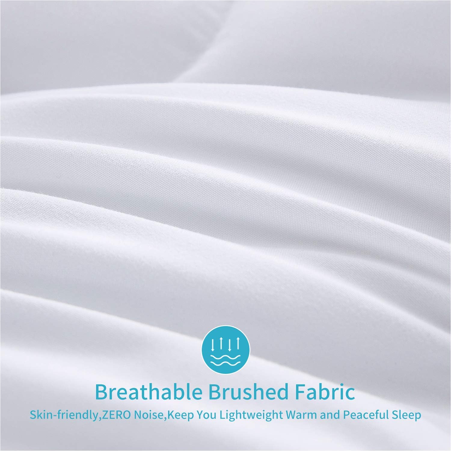 HOMBYS Lightweight Queen Goose Down Alternative Quilted Comforter Queen Size - All Season Plush Microfiber - Machine Washable Duvet Insert- Warmth Bed Comforter ( Queen, White) : Home & Kitchen