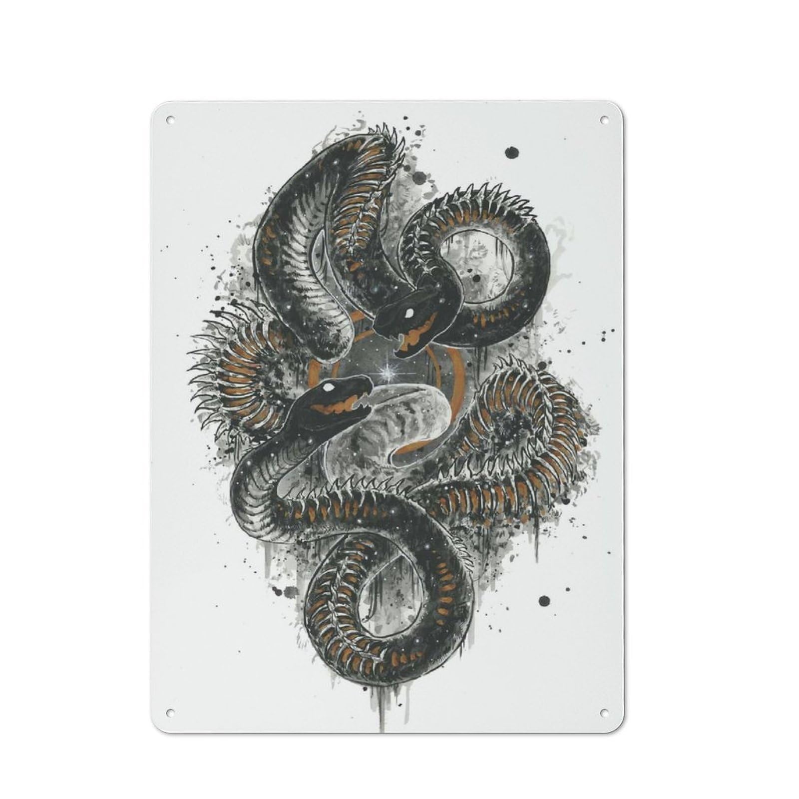 Bitje Printed Metal Sign 40x30cm for Garage Wall, with Clear Industrial Wall Decor Character