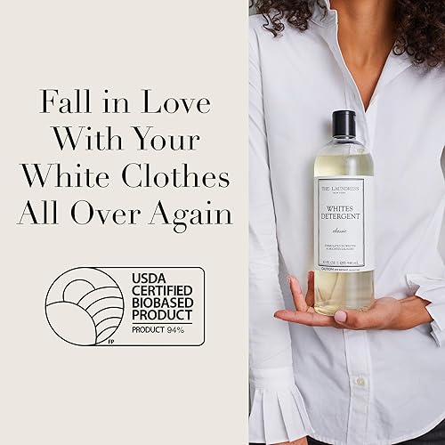 Miniatura 6 de The Laundress Whites Detergente, blanquea e ilumina la ropa, resistente a las manchas, aroma clásico, 32 onzas