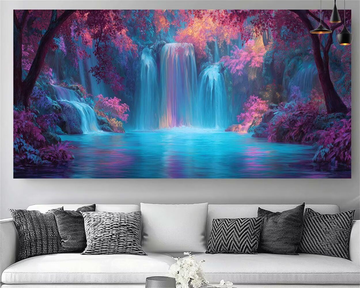 DIY Peinture Diamant 5D Foret et Cascade Activité Relaxante Adulte 50x100 - 8