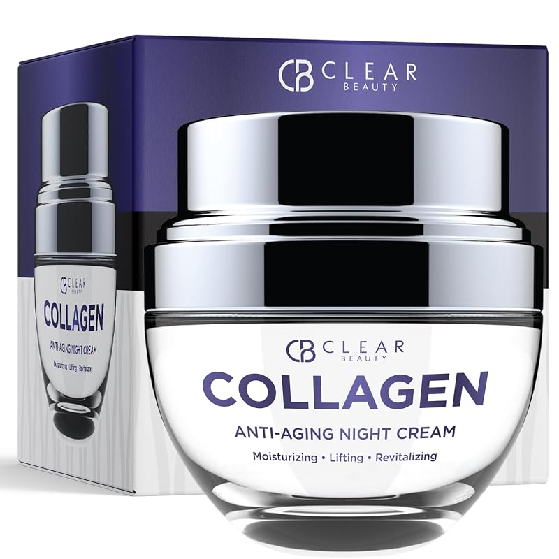 Clear Beauty Creme Noturno Facial com Colágeno, 50 mL