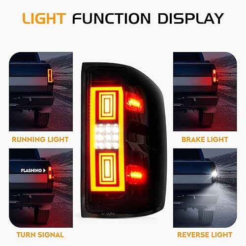 Miniatura 2 de Luz trasera LED para Chevy Silverado 1500 2500 HD 3500 HD 2014-2018, para GMC Sierra 3500 HD 2015-2018 con doble rueda modelo halógeno de fábrica