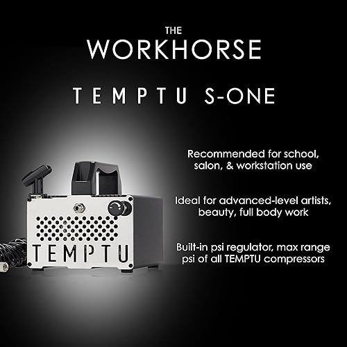 Miniatura 9 de TEMPTU S-One - Compresor de aerógrafo avanzado para belleza y trabajo de cuerpo completo  Ideal para uso en la escuela, salón y estación de trabajo