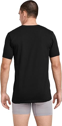 Miniatura 3 de Jockey Camiseta interior clásica con cuello en V para hombre, talla grande y alta, paquete de 6