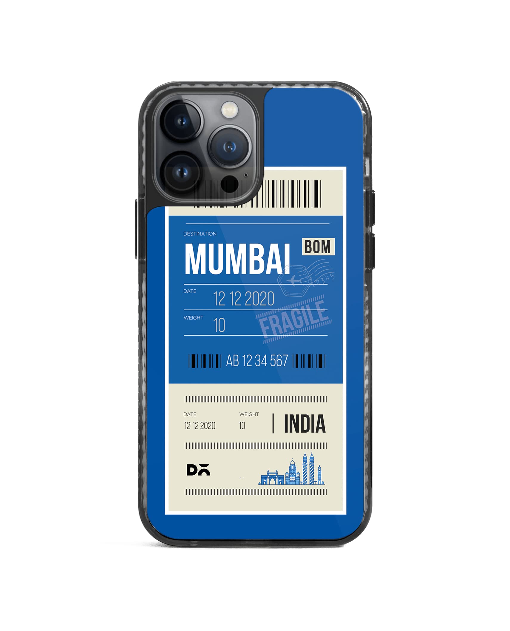 DailyObjects Mobile Phone Case for iPhone 14 Pro Max Printed Mumbai City Tag Stride 2.0 Stride 2.0 Slim Back Cover | Designer Matte Finish | Hard Ultra Protective & Anti Shock