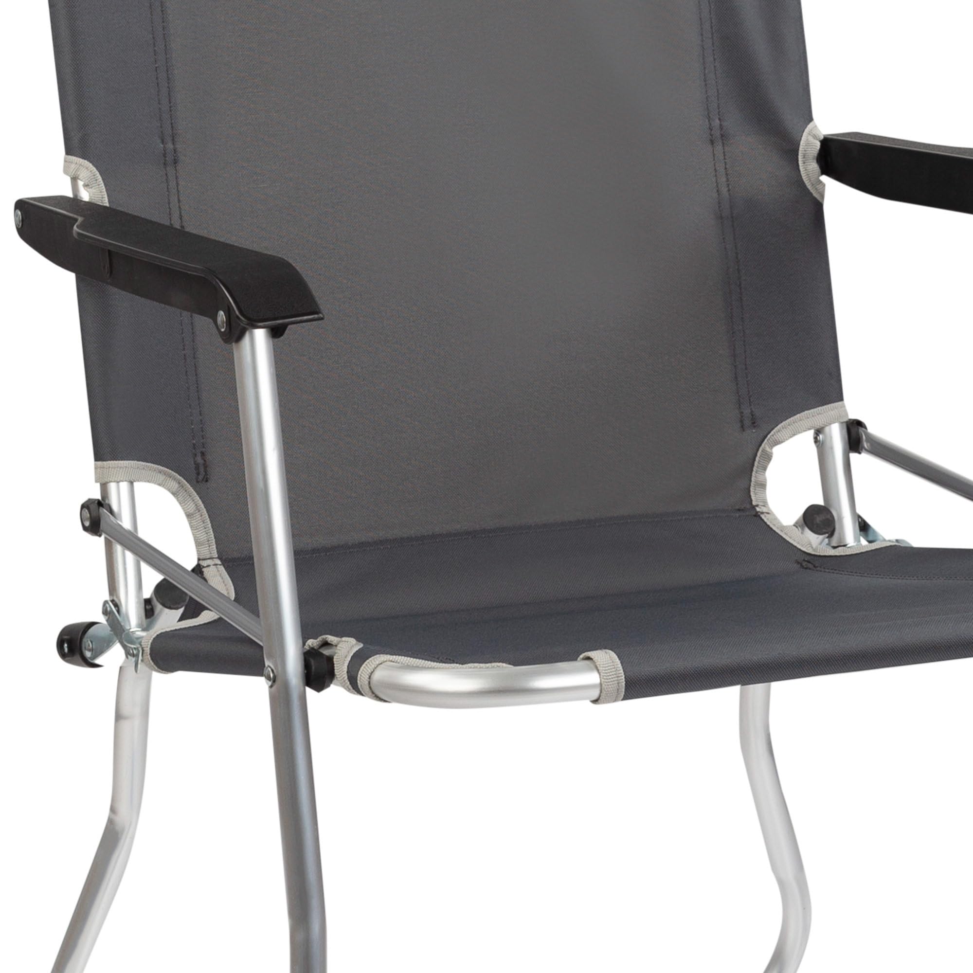 AKTIVE 52884 - Sedia da campeggio pieghevole ultraleggera | Seggiolone 45x50x90 cm | Include blocchi antiribaltamento | Alta stabilità - Peso massimo 110 kg