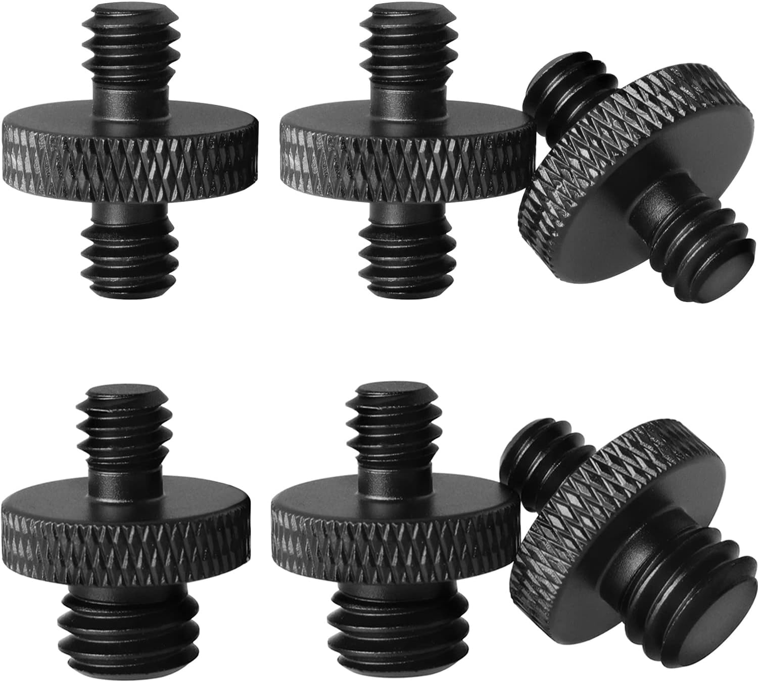 Double Sides Tripod Screw LUORNG 6PCS 1/4 inch Male to 3/8 inch Male