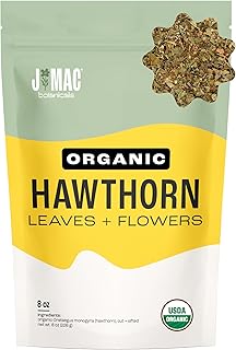 Organic Hawthorn Leaves and Flower (8 oz) Dried Hawthorne leaf tea