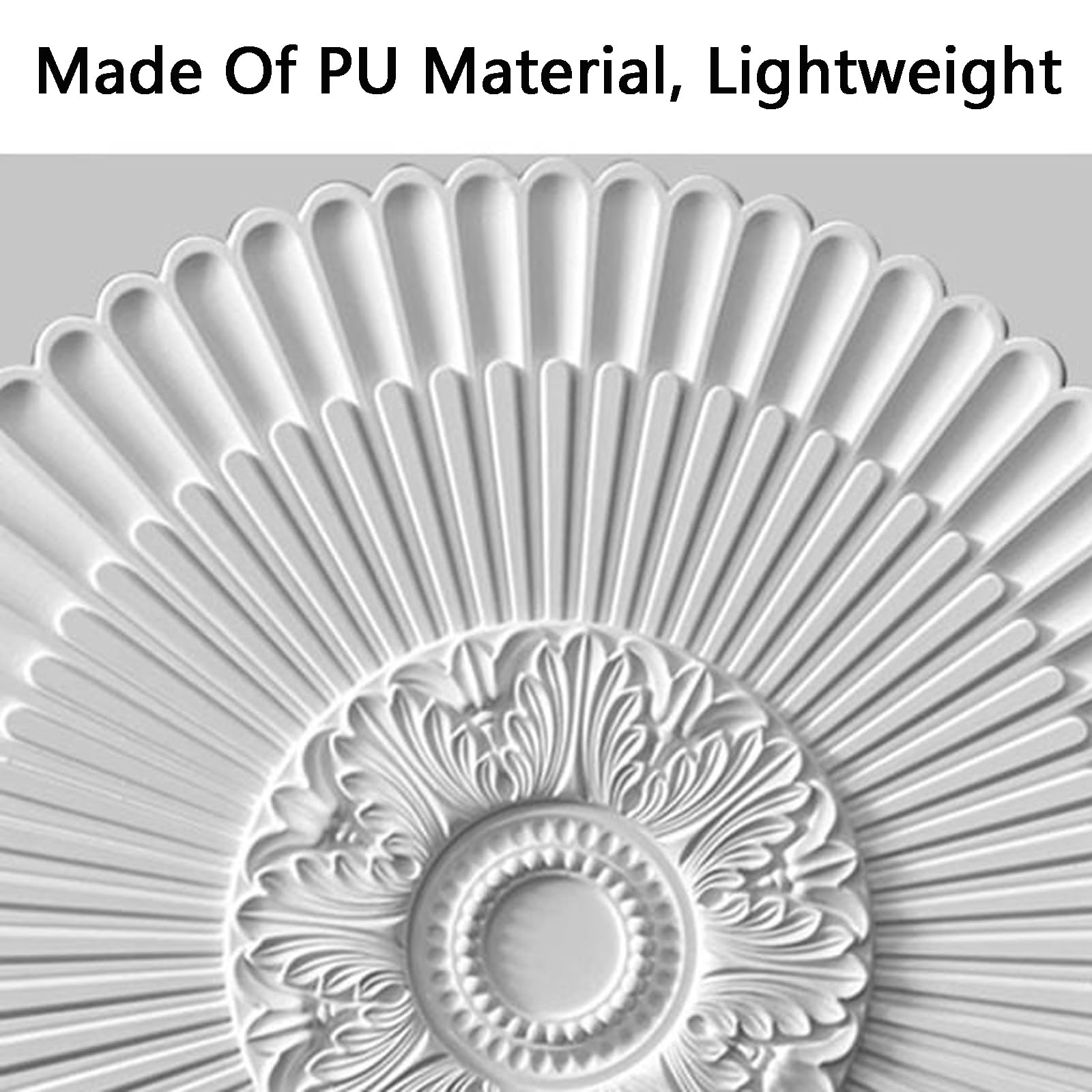 Rosone Lampadario Soffitto,Rosone Decorativo per Soffitto,Medaglione Rotondo da Soffitto,Piastra Rotonda per Ventilatore A Soffitto,Rosone Decorativo per Lampadario