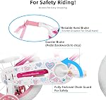 JOYSTAR Angel Filles vélo pour les tout-petits et les enfants âgés de 2 à 12 ans, 12 14 16 18 20 Vélo enfant de pouce avec roues d'entraînement & Panier 24 Bikewith Kickstand de pouce
