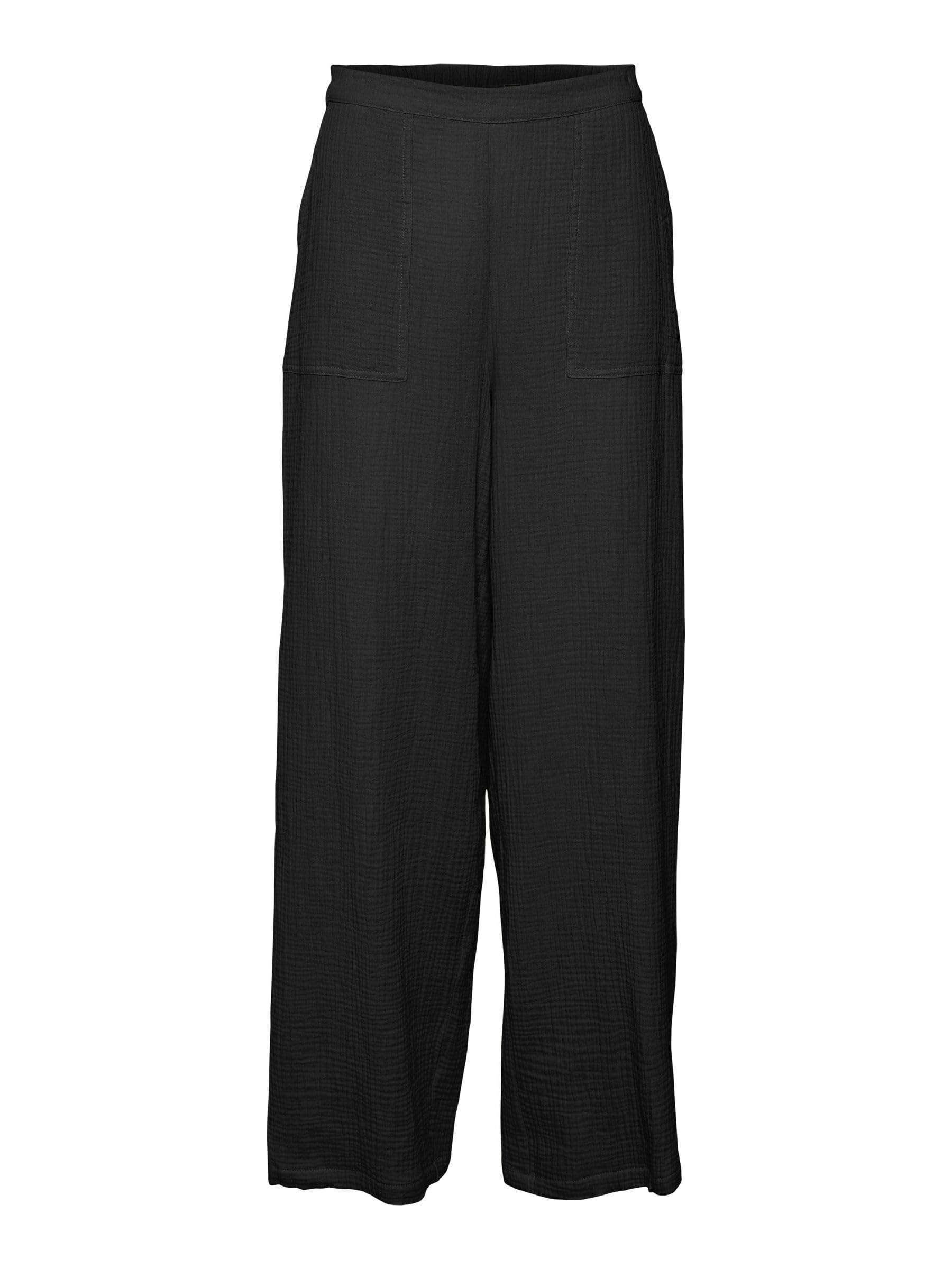 VERO MODA Women's VMNATALI NIA HW Pant WVN Pants, Black, M