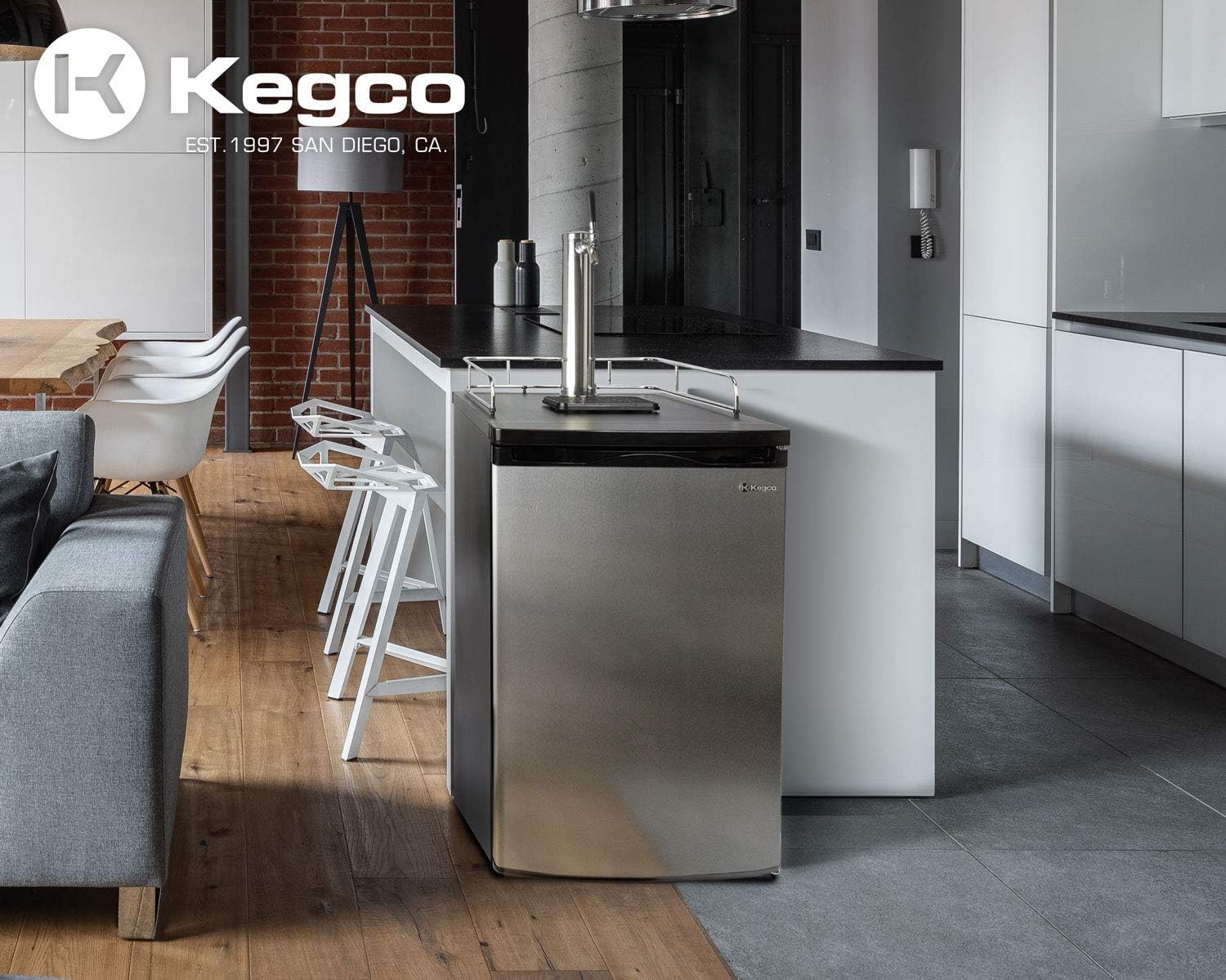 Kegco K199SS-1 Kegerator, Stainless Steel 1 Faucet STAINLESS STEEL