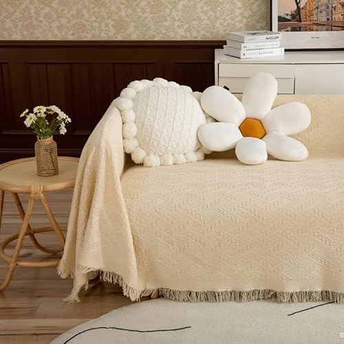 Miniatura 11 de Funda de sofá para sofá de 3 cojines, funda de sofá seccional lavable, fundas de sofá de jacquard geométrico para futón, protector para perro,