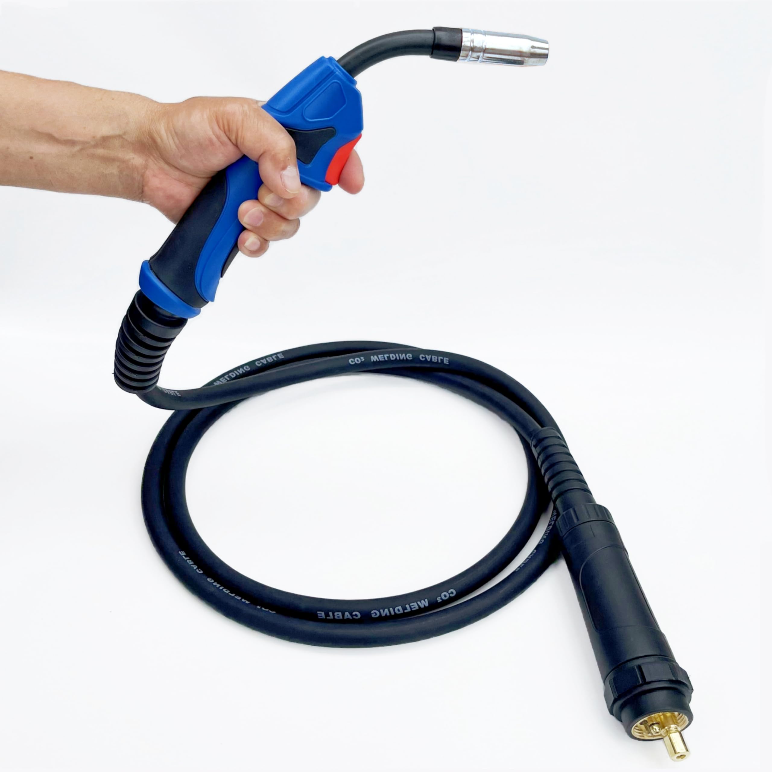 MIG MAG - Torcia per saldatura a gas di protezione MB15 15 AK, con attacco centrale europeo, torcia per saldatura raffreddata a gas (3 m) e set di parti usurate, per saldatrice CO² (15ak-3M)