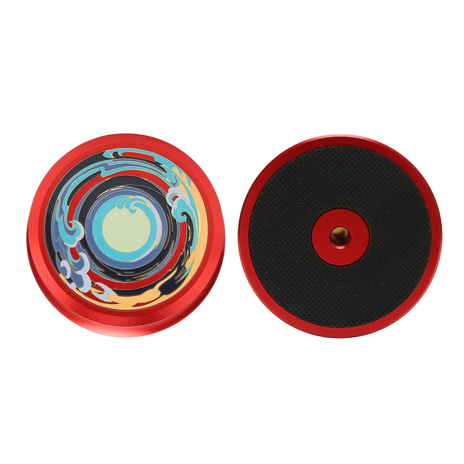 Estabilizador de Peso de Registro de Abrazadera de Registro, Estabilizador de Disco de Tocadiscos de Vinilo LP para Amortiguación de Vibraciones, Abrazadera de Peso de Registro Profesional(Rojo)