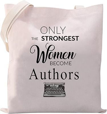 VAMSII Author Tote Bags Female Author Gifts Novelist Gifts for New Writers only the Strongest Women Become Authors Bag (only the strongest women become Authors)