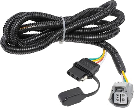 MECMO 4 Way Trailer Wiring Harness 56083 for 2020-2024 Toyota Highlander, for Lexus RX350 & RX450h 2010-2023, Lexus RX350L 2018-2022, 4 Pin Flat Tow Hitch Wire Factory Tow Package Requires