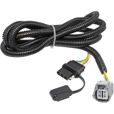 MECMO 4 Way Trailer Wiring Harness 56083 for 2020-2024 Toyota Highlander, for Lexus RX350 & RX450h (2010-2023), Lexus RX350L (2018-2022), 4 Pin Flat Tow Hitch Wire (Factory Tow Package Requires)