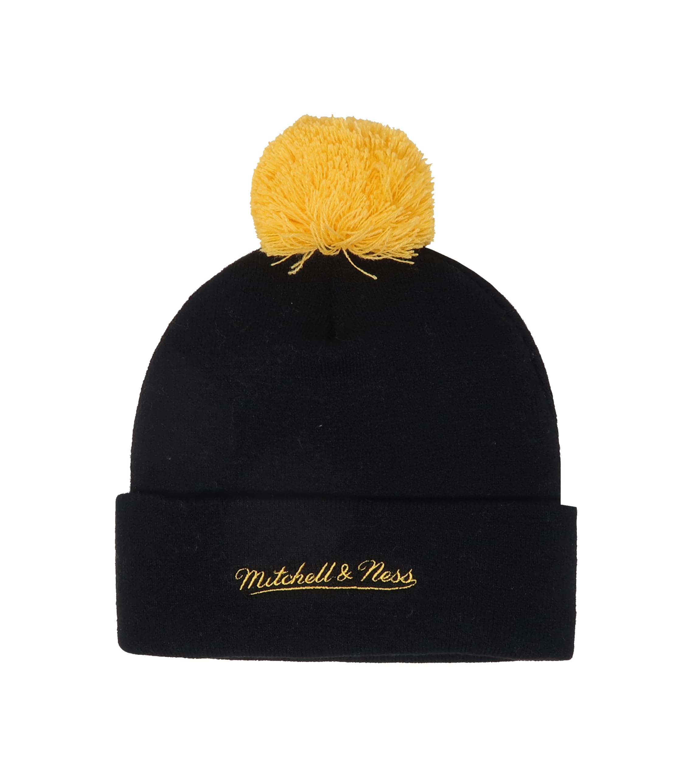 Mitchell & Ness Men's Pittsburgh Penguins Punch Out Black Knit Beanie