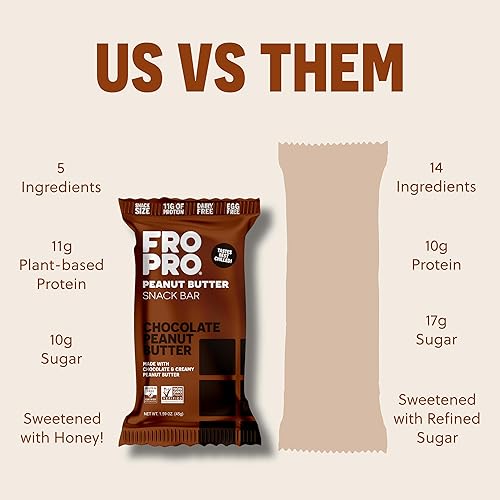 Miniatura 8 de FROPRO Barras de proteína vegetal Barras de proteínas a base de plantas, totalmente naturales, sin gluten, lácteos y soja, barras altas en