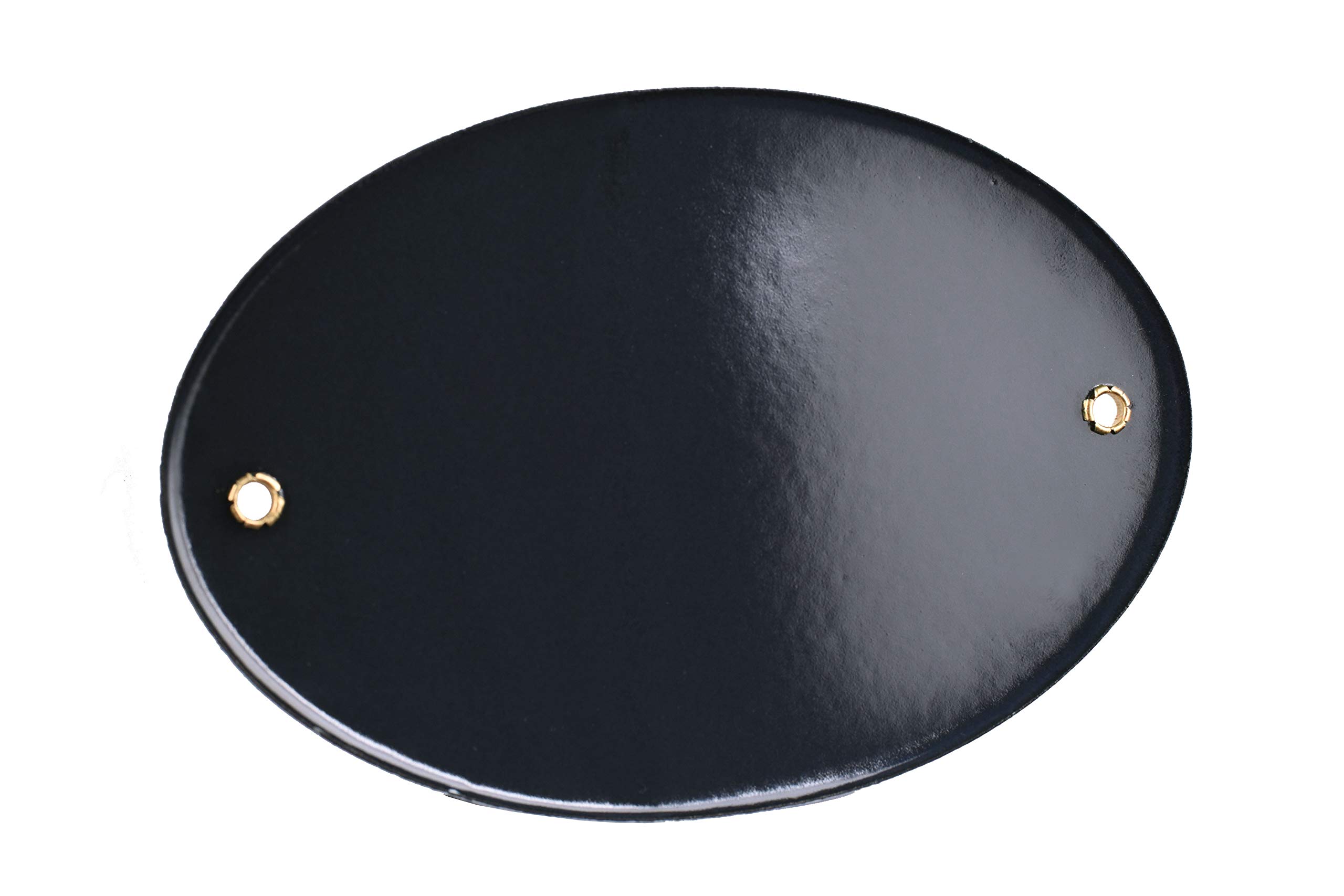 Hausnummerschild Hausnummer - oval 10x15 cm - Keramik Emaille - Wetterfest - Personalisiert - Emailschild (Anthrazit)
