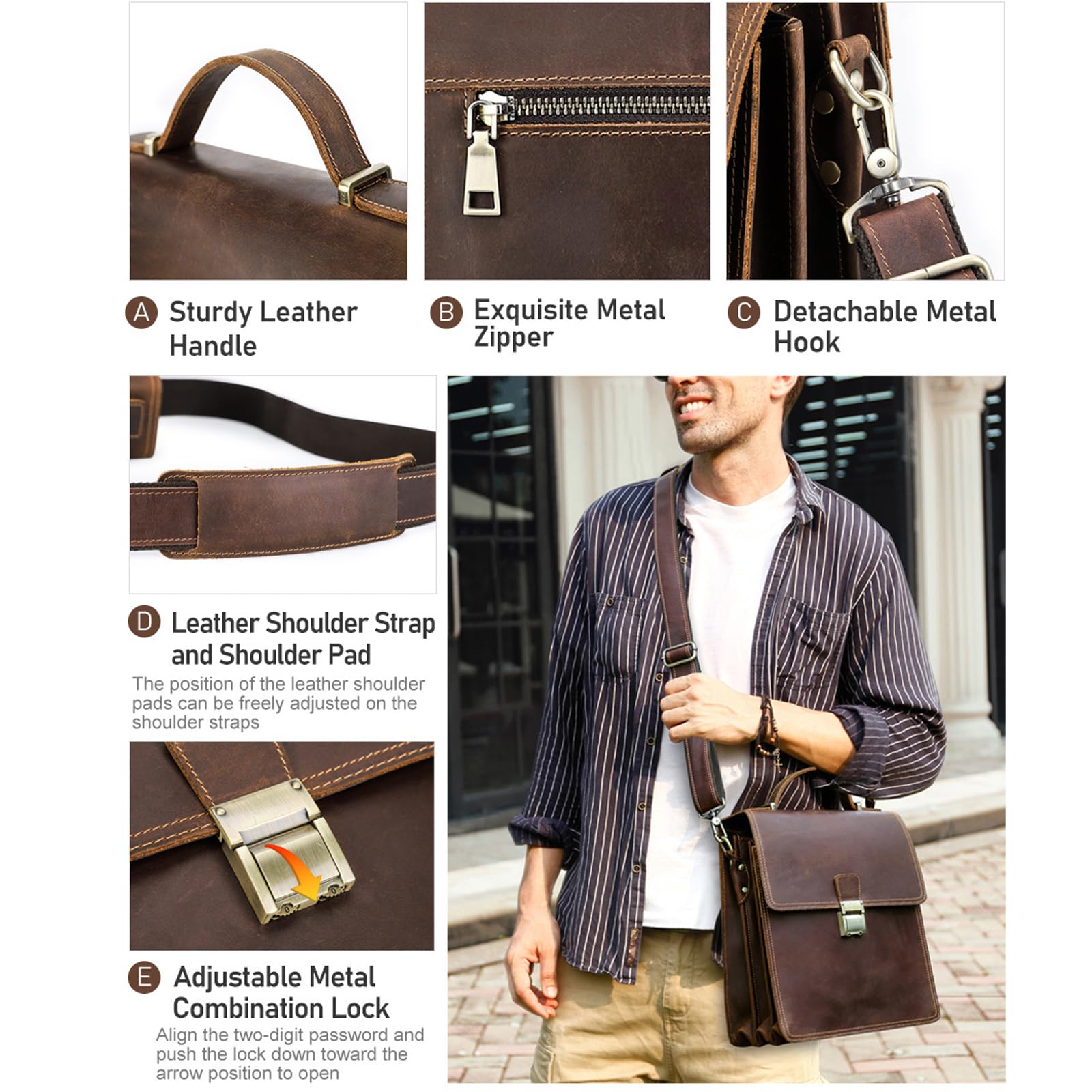 Amazon.co.jp: ショルダーバッグ メンズ「本革」斜め掛けバッグ レザー