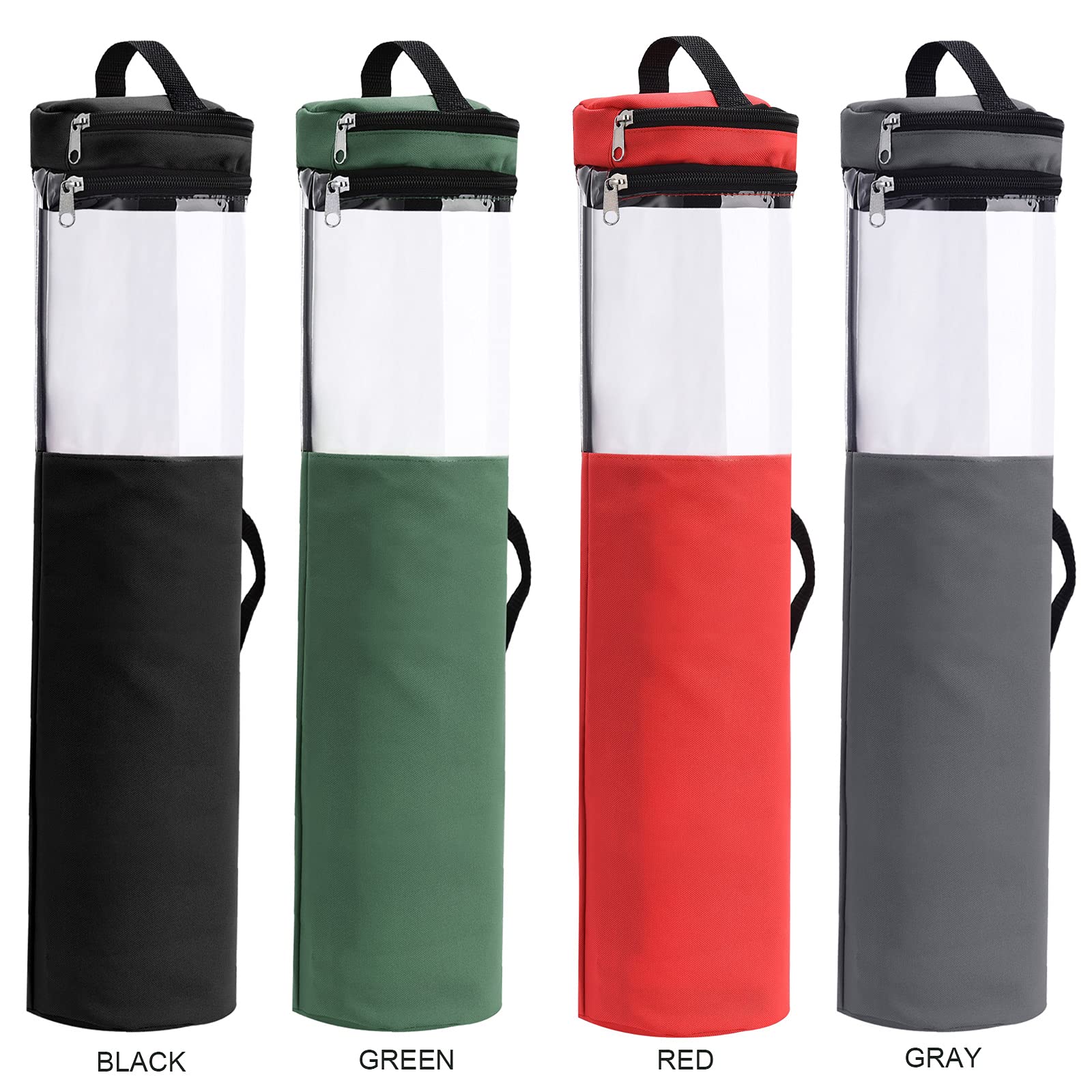 Opbergtas voor cadeaupapier, transparant, cilindrisch, voor het opbergen, rollen cadeaupapier en verpakking (transparant 79 cm
