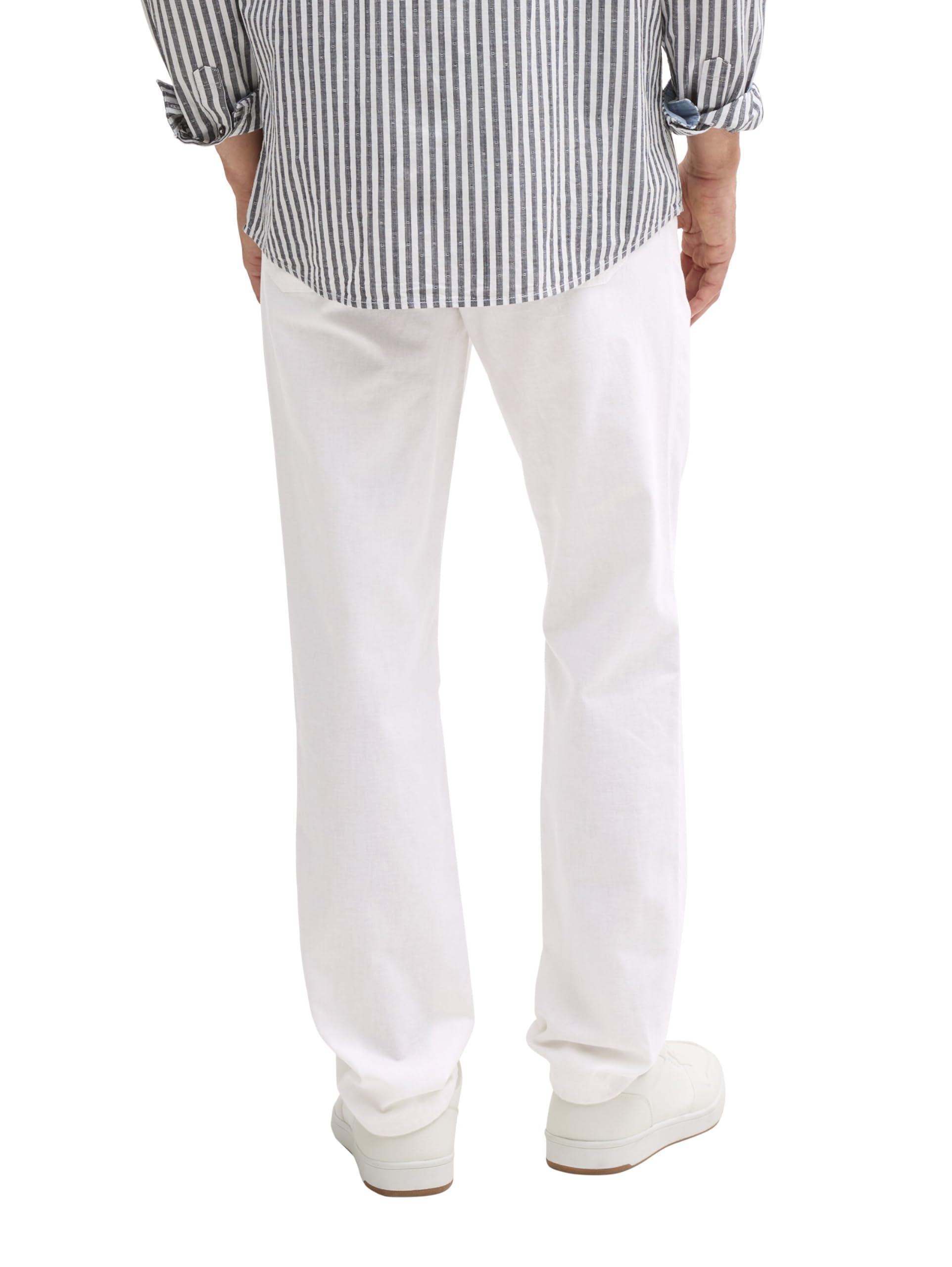 Tom Tailor Herren Chino Hose mit Leinenanteil