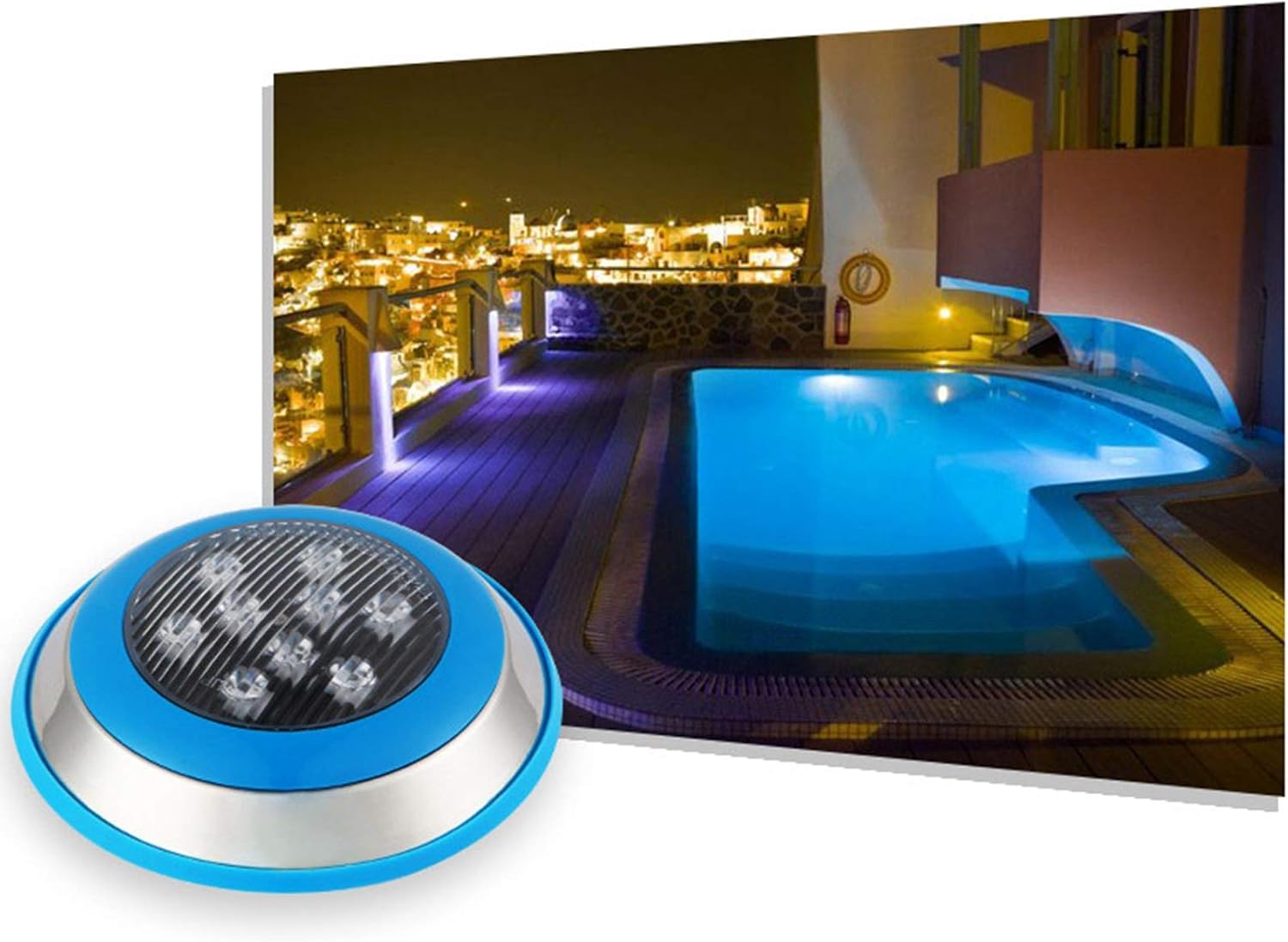 Underground Light Deck Lights Pool Lights Low Voltage 12V Easy to Install Used for Fountain Pond Decoration Underwater Lighting(Red Light 15W)