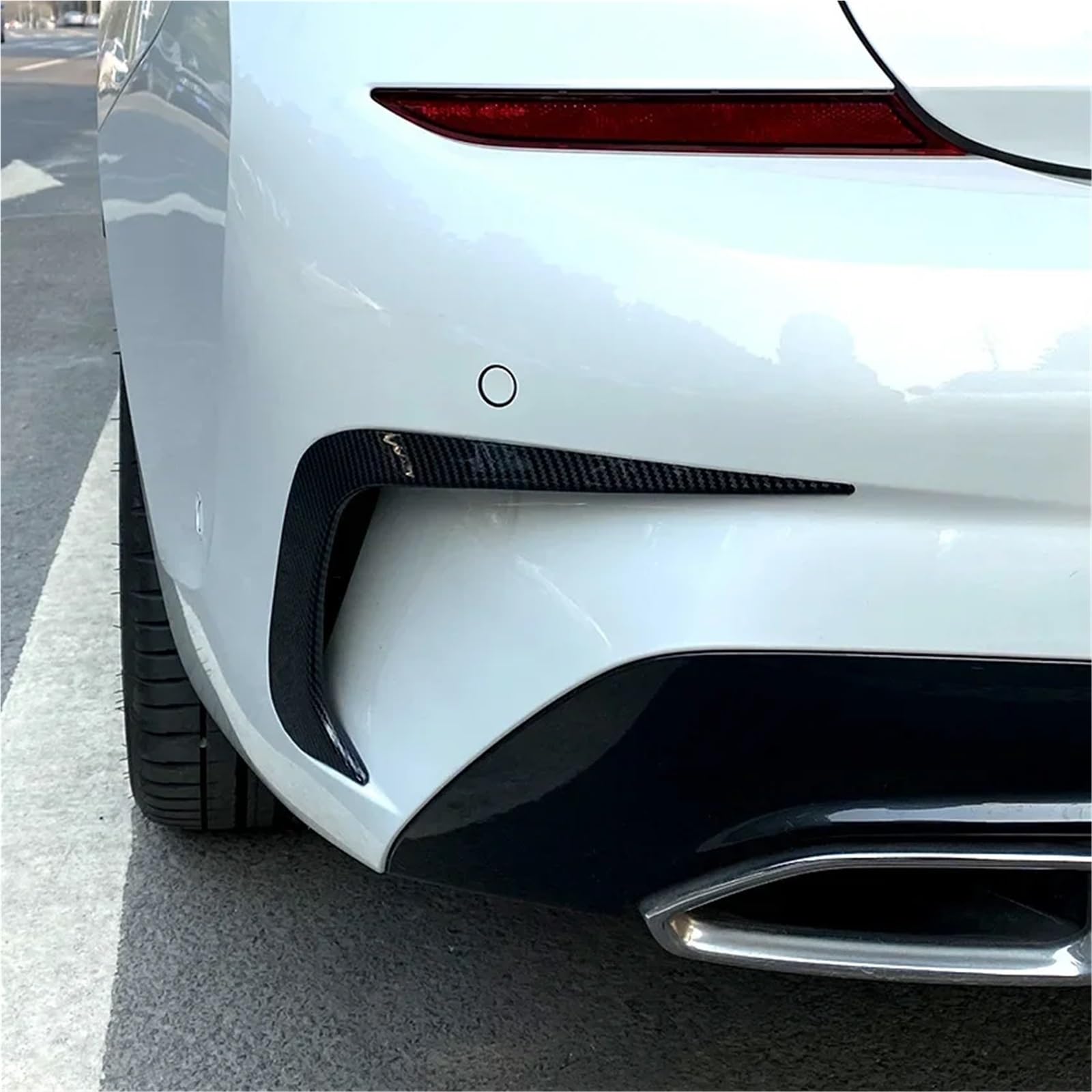 Spoiler samochodowy Pasuje do BMW serii 3 G20 2019 2020 2021 2022 2023 318i 320i 330i tylny zderzak, osłona płetwy rozdzielacza Canard Spojlery tylne do samochodów(Carbon Look)