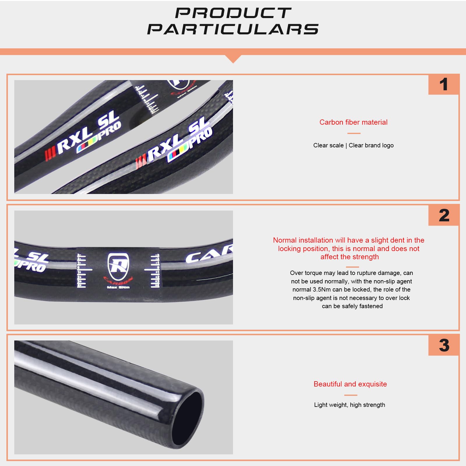 Carbon Mountain Bike Handlebar Handlebar Carbon RXL SL Bike Handlebar 31.8 x 700 mm 3K Glossy - 4