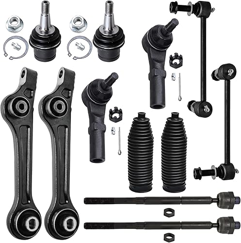 Miniatura 115 de Detroit Axle - Kit de suspensión delantera 2WD para Ford F-150 2004-2005, 2 brazos de control superiores, 2 rótulas inferiores, 2 barras