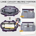 RAINSMORE Teacher Sac de rangement avec petit sac de rangement 15.6 inch Sac pour ordinateur portable pour femmes avec des sacs de travail de poche isolants pour les femmes sac d'infirmière Messenger mallette pour ordinateur portatif pour les soins infirmiers de bureau, violet
