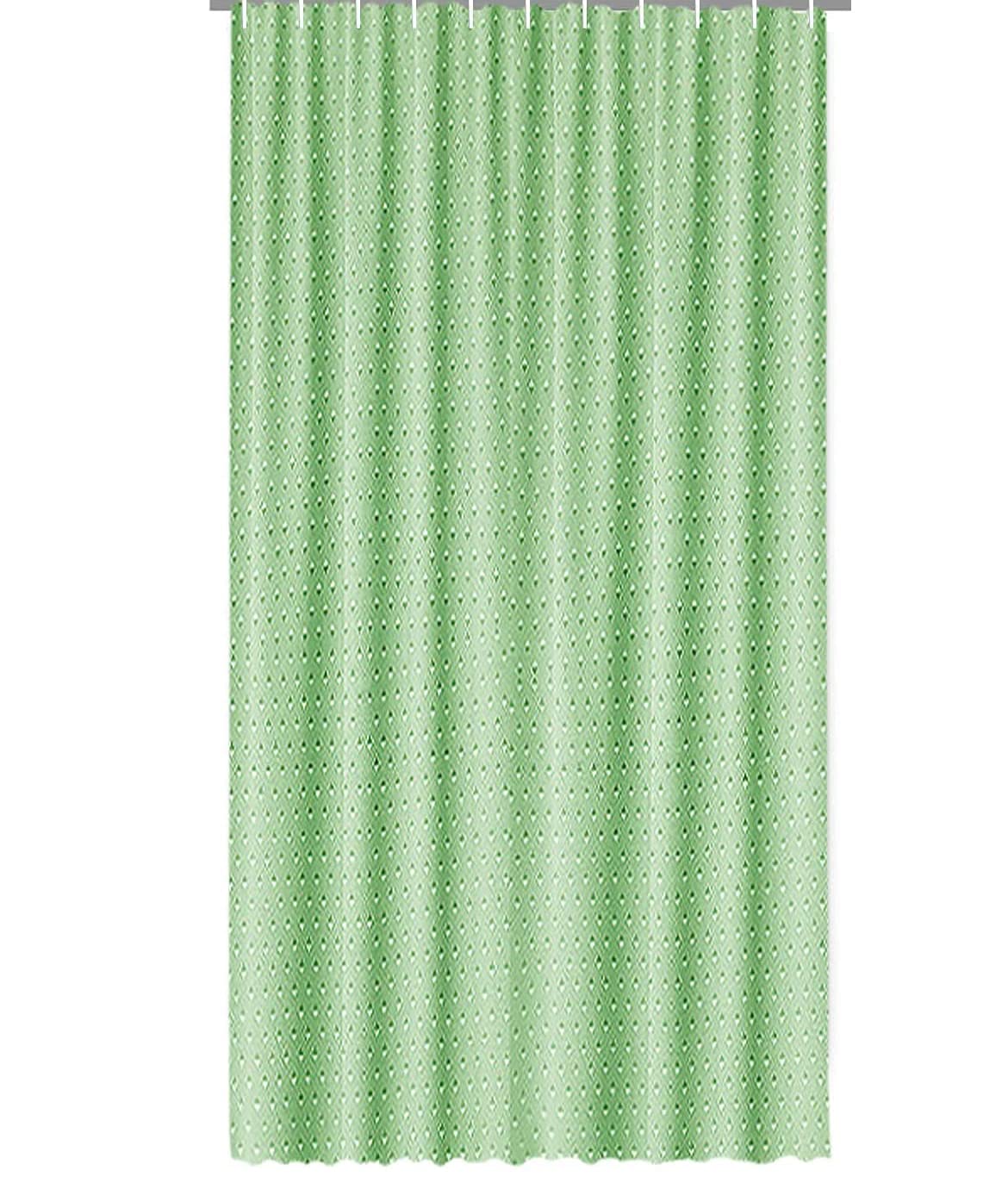 Htuk Light Green Waterproof Shower Curtains 180 X 180Cm With 12 Hooks Mildew And Mould Resistant Fabric Shower Curtain 100% Polyester Diamond Pattern Shower Curtains (Light Green)