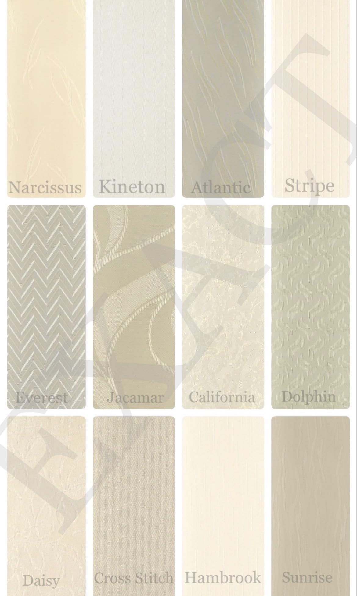 Exact Blinds Cream Vertical Blinds Replacement Slats - 89Mm (3.5") Made To Measure Manufactured By