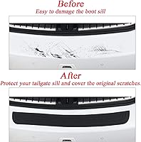 Vista 2 de Protector de parachoques trasero universal de 35.4 pulgadas, de goma negra, resistente a los arañazos, para puerta del maletero, accesorio para Negro