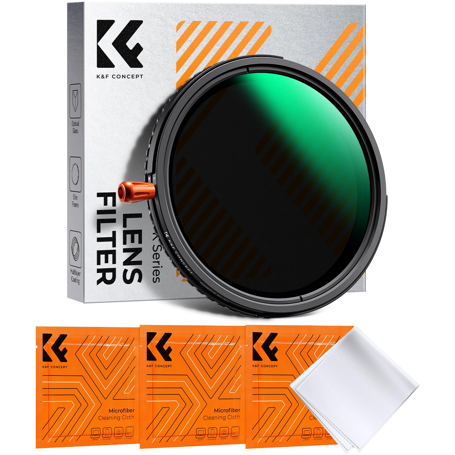 K&F CONCEPT Filtre 67mm ND2-32 Variable et Polarisant CPL et Black-Mist 1/4 3 en 1 pour Objectif Appareil Photo