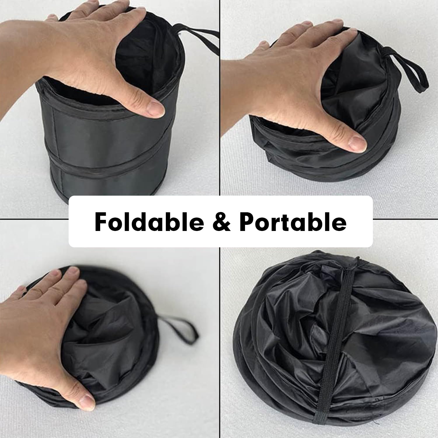 Cestino Auto Pieghevole - Pattumiera Da 16x16x20 Cm Con Fodera Impermeabile, Per Viaggi E Quotidiano