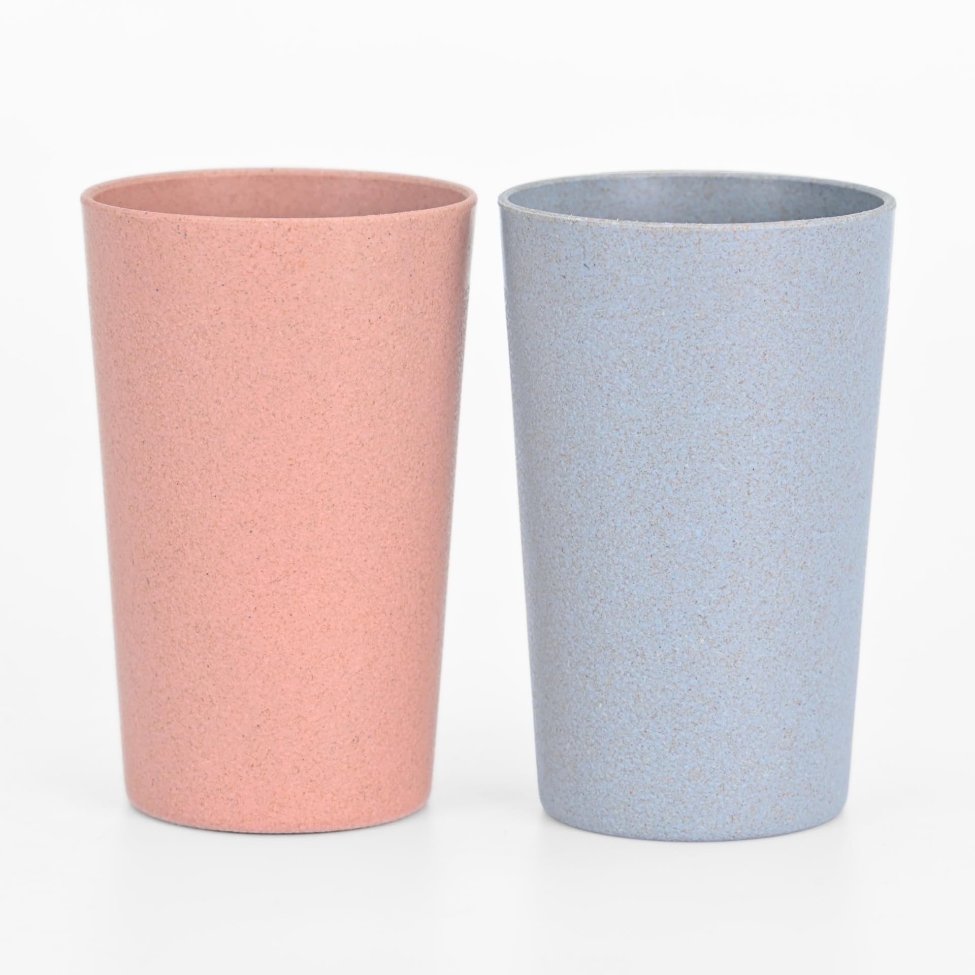 Eha Earth-Friendly Unbreakable Drinking Glass Set of 2 for Water and Juice | 250 ml Each | Tumblers Made with Rice Husk & Bamboo Fibers | Microwave Safe | for Hot & Cold | Inno-Azure