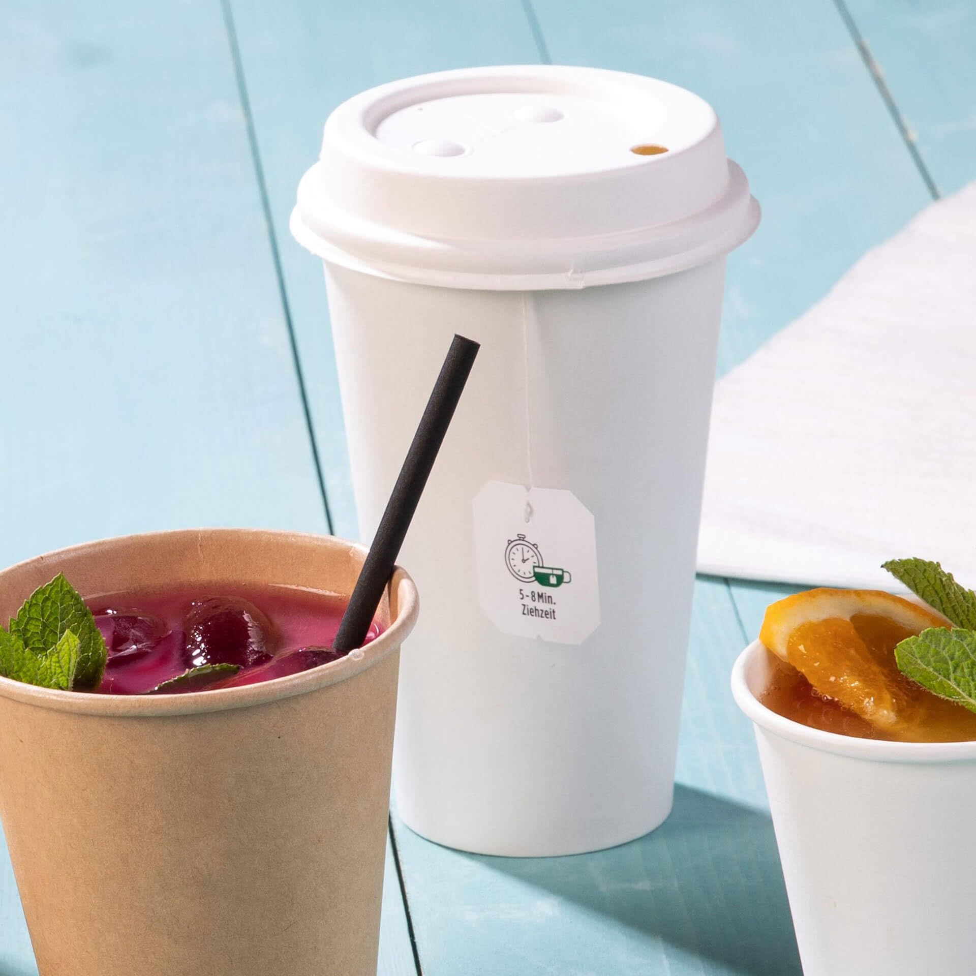 Tasses Café En Papier Kraft - 25 Pièces, 360 Ml, Isolation 3 Couches - Pour Boissons Chaudes/froides