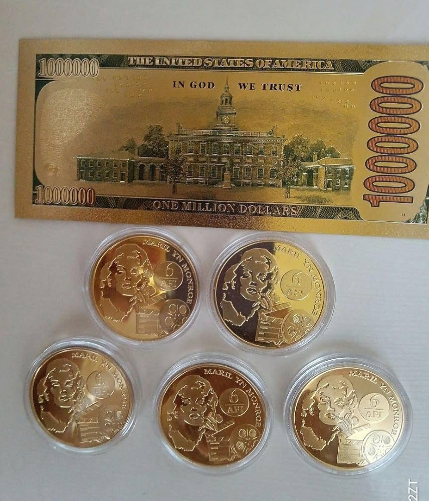 Amazon.co.jp: 大 超 なマリリン モンロー記念金貨メダル5種と