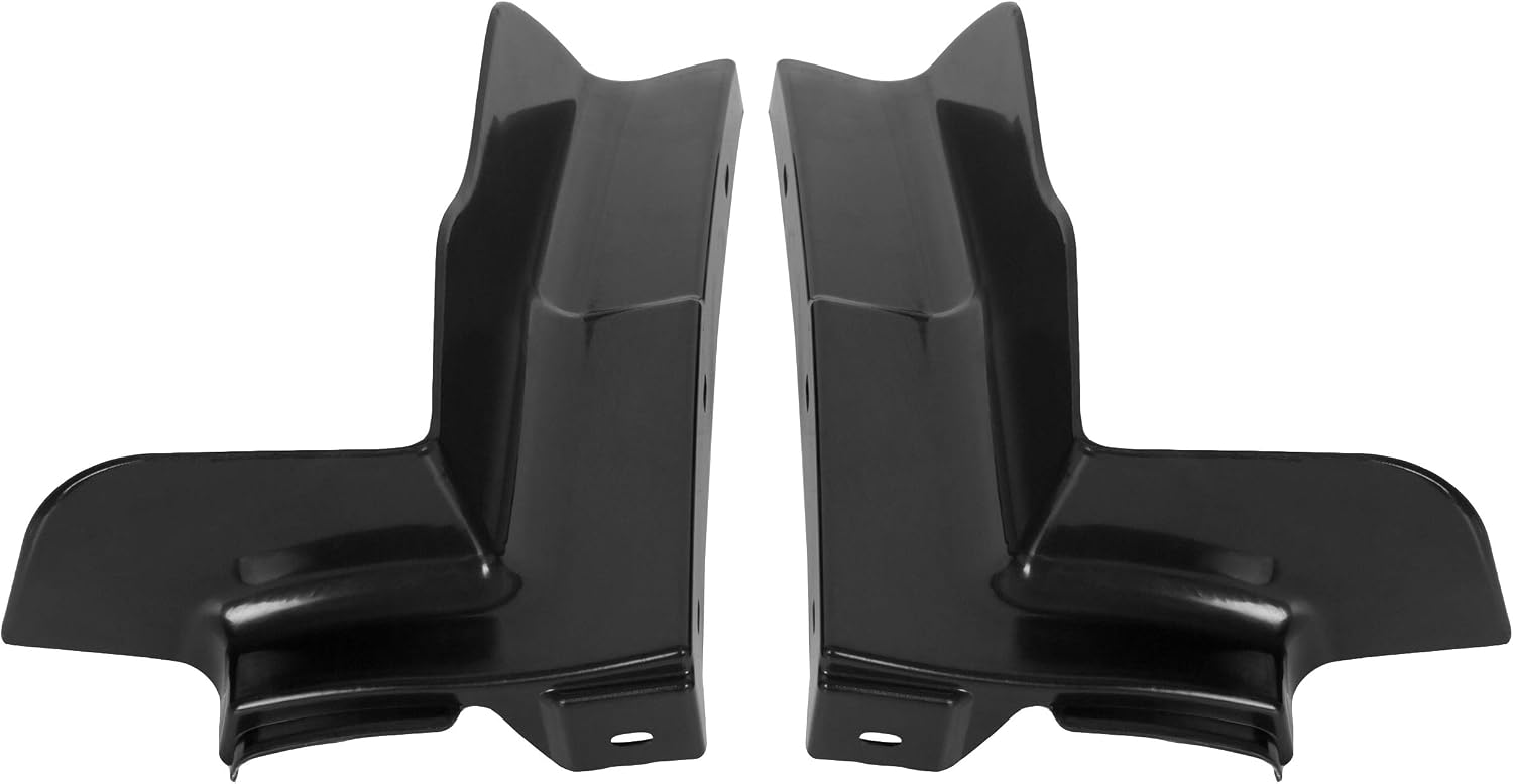 HECASA Front Bumper Fillers Compatible With 1980-1985 Chevy Chevrolet Caprice/Impala Plastic Black Set of 2 Pcs