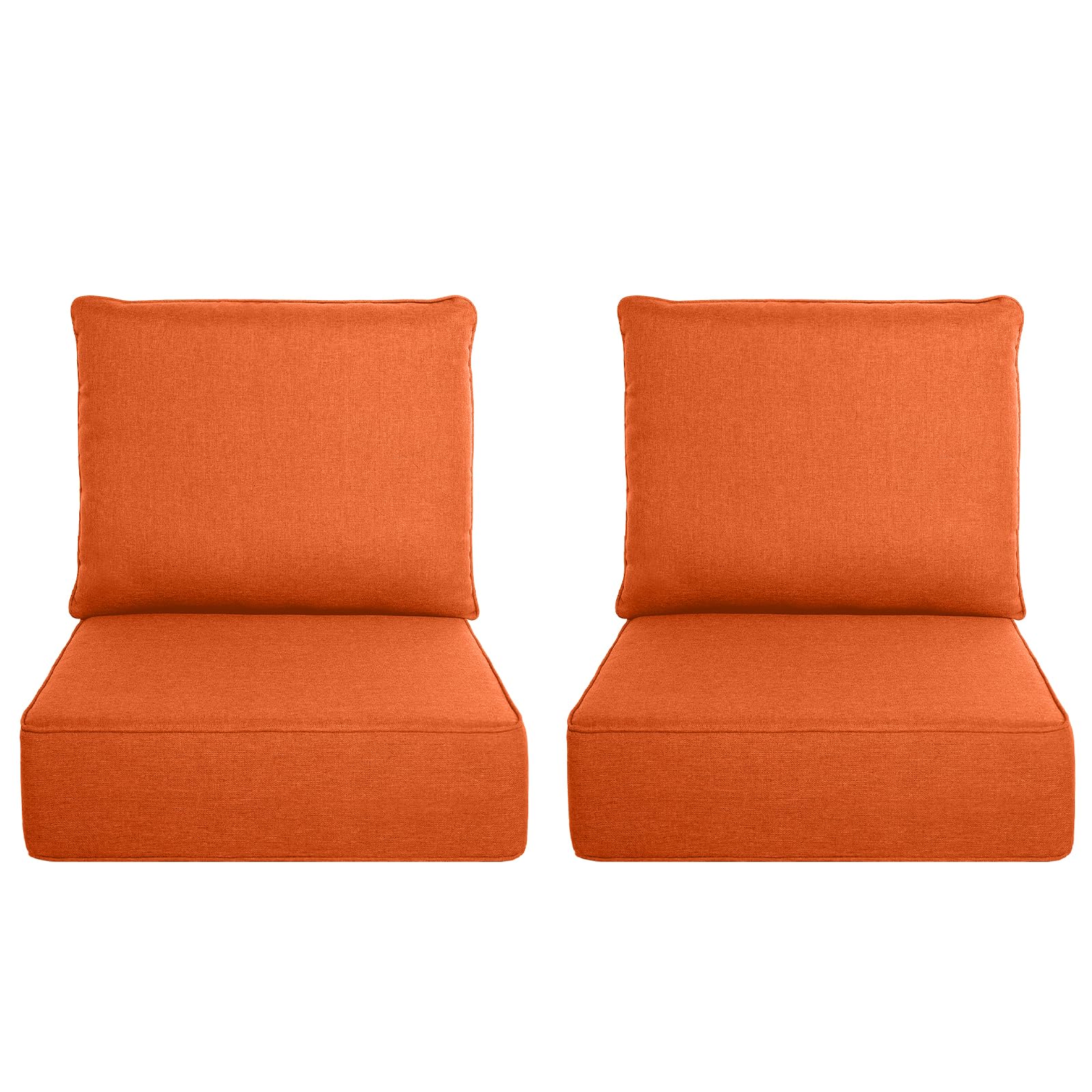 Luxury Outdoor Seat Cushion Set-22 x 24 x 6 Inch Outdoor Chair Cushions with Water Resistant &amp; Removable Cover Outdoor Cushions for Patio Furniture Chair Sofa Couch