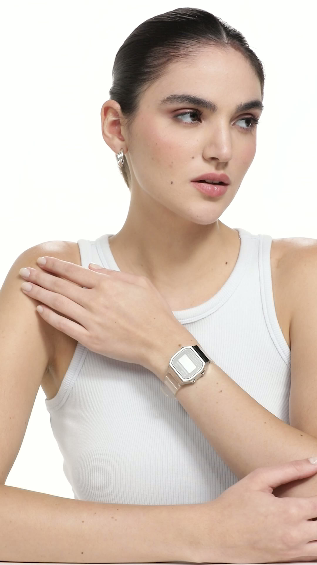 Casio Unisex Vintage A168XES-1BDF Black Digital Dial Transparent