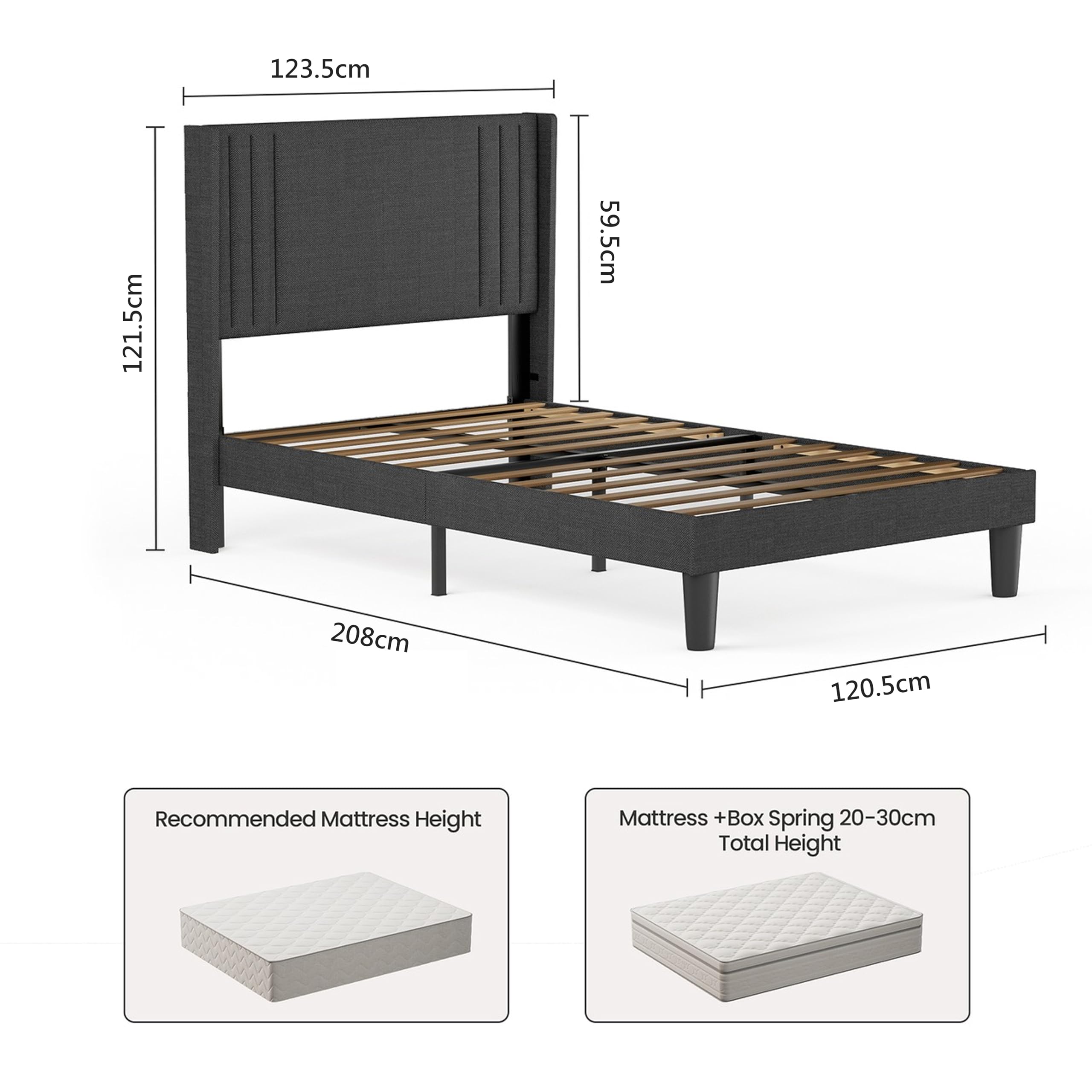 Do 120x200 luxe gestoffeerd twijfelaar bed Do 120x200 luxe gestoffeerd twijfelaar bed